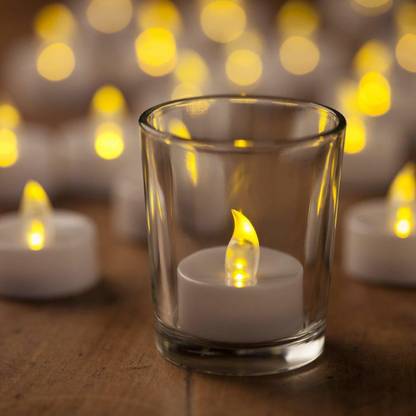 Roshvini Led Tea Light Candles Diwali Gift Home Wedding Birthday Festivals GFG-8851 Candle