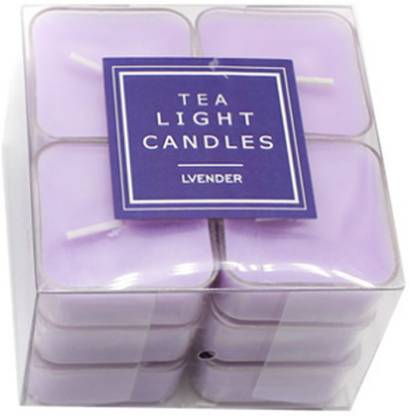 CraftQua Square Shaped Lavender Scented Tealight Candle Candle
