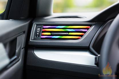 Lakshmina Enterprises AC Car Vent Chrome roll ( 2 Meter ) Styling Edge Styling Interior Air Vent Grill Car Beading Roll For Grill and Garnish Cover, Bumper, Door, Window