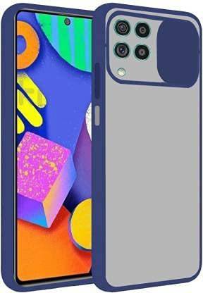 Coverfixer Back Cover for Samsung Galaxy F62 New Shutter Case in Blue Camera Slide Case Cover