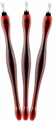 THR3E STROKES 3Pcs Professional Cuticle Trimmer Cuticle Pusher Cuticle Knife Remover Dead Skin Practical Nail Art Tools Single Ended Cuticle Pusher