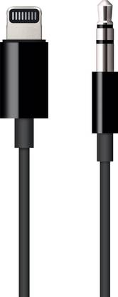 Apple Lightning Cable 2 A 1.2 m MR2C2ZM/A  (Compatible with Lightning to 3.5 mm Audio Cable, Black, One Cable)