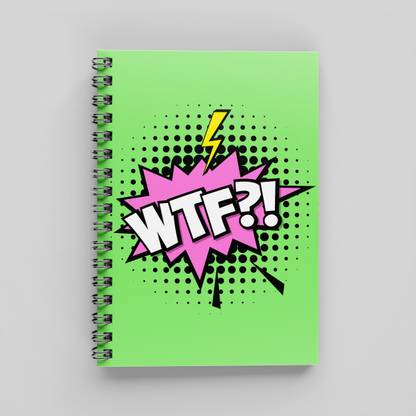 CrazyMuch WTF Comic Text Dialog A5 Notebook Premium Unruled 80 gsm 160 Pages
