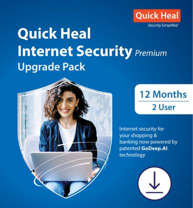 QUICK HEAL Renewal 2 PC PC 1 Year Internet Security Compatible with Windows (Email Delivery - No CD)