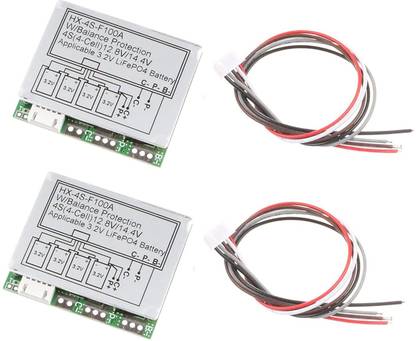 INVENTO 2Pcs 4S 100A BMS PCB 12.8V 14.4V LiFePO4 Lithium iron Phosphate 4 cell Battery Protection Board Battery Management System With Balance Protection Automotive Electronic Hobby Kit