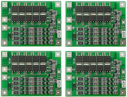 INVENTO 4Pcs 4S 40A 14.8V 16.8V Li-ion Lithium Battery 18650 Charger PCB BMS Battery Protection Board with Balance For Drill Motor Lipo Cell Module Automotive Electronic Hobby Kit
