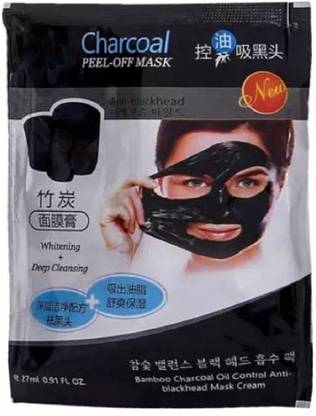 Teepzeey Charcoal Face Mask 1 Pouch 27 Ml Of Charcoal Peel Off Mask For Blackheads