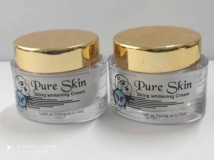 Pure Skin Whitening Cream Look as young as U feel (White) Pack of 2 (30 Grams)