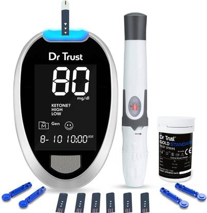 Dr Trust (USA) Digital Glucose Blood Sugar testing Monitor Machine with 10 Strips Glucometer