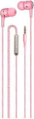 SPN Cute Trending Headphones Pink Color Earphones With Mic Wired Gaming