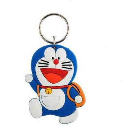 Alexus Multicolor Soft Rubber Double side Doraemon with bag Keyring for Bike Car Home Key Chain for Men & Women Key Chain
