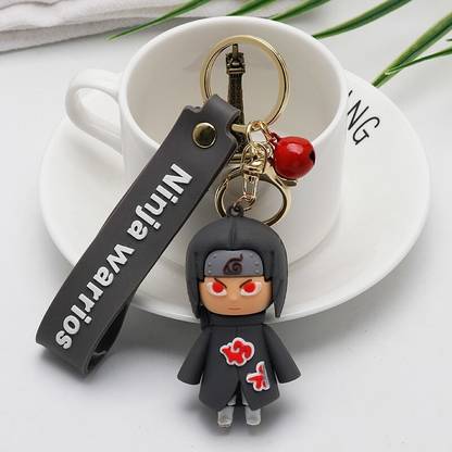 DSR Black (ninja warrior) Keychains Cartoon Characters PVC 3D Keychain School bag handbag pendant Car keychains accessories promotional gifts-(Single Piece) Key Chain