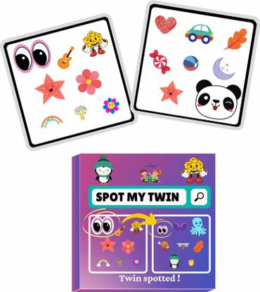 Fun and Learn Spot My Twin - kids are required to find a twin between 2 cards and the first one to call out all the twins wins
