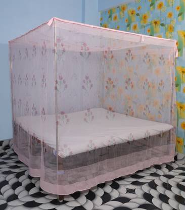 Fabrachana Cotton Adults Washable PGON 205-Peach2 Mosquito Net