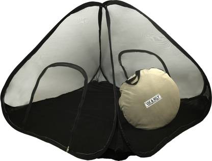 use & rely Polyester Adults Washable Polyester Adults USE AND RELY High excellent Quality Of Cotton Soft and Stretchable UNIQUE DESIGNING BIG ZIPPER DOUBLE OVERLOCKING (Size: 190x210x120) Sit-in Free standing with one Side Slider Gate For Double Bed Mosquito Net Mosquito Net