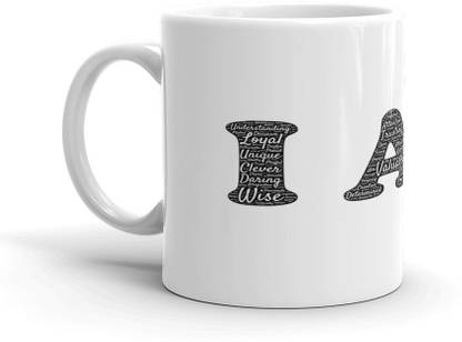 REINVENTORS Birthday Gift About My Self I AM Printed Coffee/Tea, 330ML White Ceramic Coffee Mug