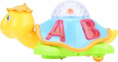 SINGING NOISE Bump and Go Turtle Toy with 3D Lights, Music and Projection (Multicolor)