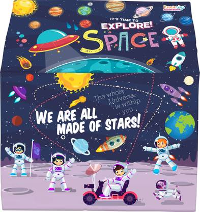 Raa Traders Space Play tent house for kids with LED Light, Space Playhouse Tent for 3 + Kids