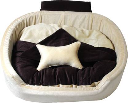 Little Smile Luxurious Attached Blanket with Pocket Bed for Dog and Cat ,Reversible Super Soft bed L Pet Bed