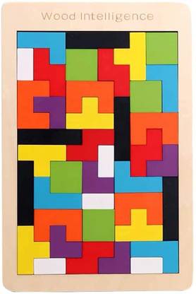 PSA zone Russian Tangram Colorful Jigsaw Game Wood Puzzles