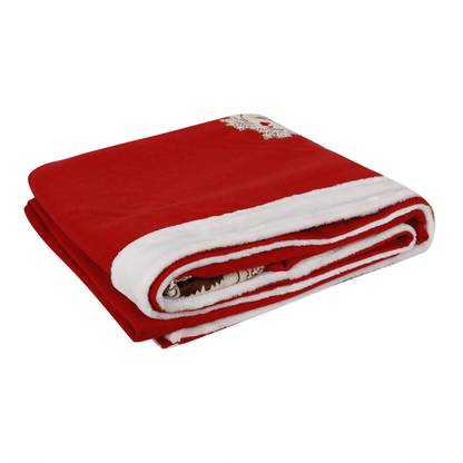AMRA HOME Bed Comforter Blanket Light Weight Quilt / Patchwork Quilt Color: Red/ White Wool Batting