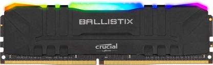 Crucial Ballistix 3200 MHz DDR4 16 GB (Single Channel) PC, Server UDIMM (CL16 Desktop Gaming RAM RGB - Black)