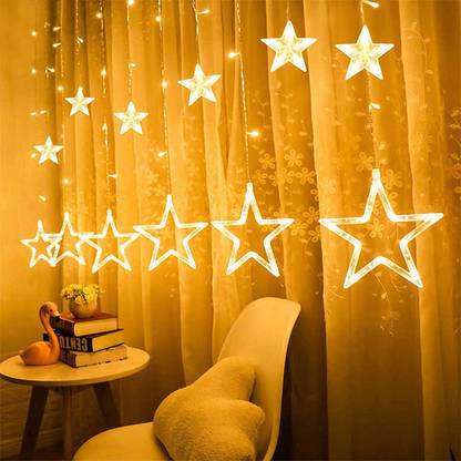spark world 138 LEDs 3.51 m Yellow Color Changing, Flickering, Steady Star Rice Lights