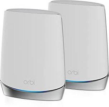 NETGEAR Orbi Tri-Band AX4200 WiFi 6 System Router + 1 Satellite extender-RBK752-100EUS Mesh Router 2.4 GHz, 5 GHz 4200 Mbps Wifi Speed Tri Band Internal Antenna Ethernet (Cable Broadband)