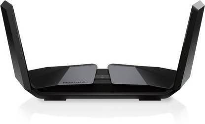 NETGEAR Nighthawk Tri-band AX12 12-Stream AX11000 WiFi 6 Router-RAX200-100EUS Wireless Router 2.4 GHz, 5 GHz 11000 Mbps Wifi Speed Tri Band Internal Antenna Ethernet (Cable Broadband)