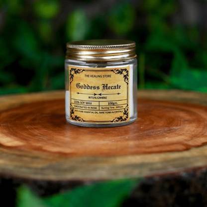 The Healing Store Goddess Hecate Ritual Candle Soy Wax 100 gms Crystals & Essential Candle