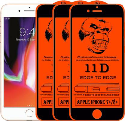 TOPTEMPER Edge To Edge Tempered Glass for Apple iPhone 8 Plus