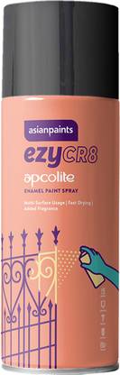 Asian Paints ezyCR8 apcolite DIY Black Aerosol Gloss Finish 125 g Black Spray Paint 200 ml