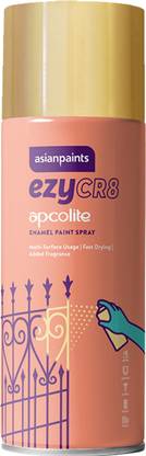 Asian Paints ezyCR8 Multi-Surface DIY Apcolite Enamel Paint Spray for Metal Wood Wall 125 g Gold Spray Paint 200 ml