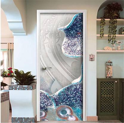 BPDESIGNSOLUTION 76.2 cm Jaisalmer Background Door Sticker Wallpaper Self Adhesive Sticker