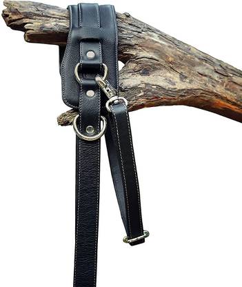 Ledereign Leather Solo Camera Strap with Shackle Hooks | Perfect Single Camera Belt | Cross Body Design | (Smokey Black) Strap