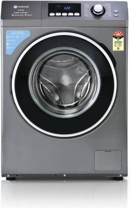 MOTOROLA 6.5 kg with Steam Smart Wi-Fi Enabled Enabled Inverter Technology Fully Automatic Front Load Washing Machine with In-built Heater Grey