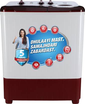 Intex 7 kg Semi Automatic Top Load Washing Machine Red, White
