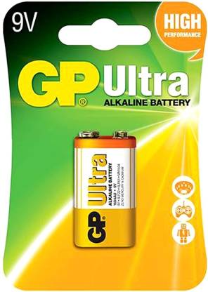 GP Ultra Alkaline 9V  2 Pcs,Pack of 1  Battery