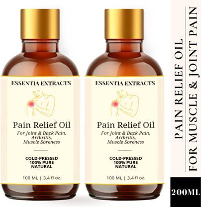 ESSENTIA EXTRACTS Combo of 2 Ayurvedic Pain Relief Oil for all kinds of Muscle & Joint pains | For Athletes & Yogis | With All Natural Ingredients (100ML + 100ML) Liquid