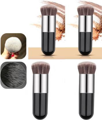 Bingeable Foundation Round Makeup Brush Flat Top for Face - Perfect For Blending Liquid, Cream or Flawless Cosmetics - Buffing, Stippling, Concealer