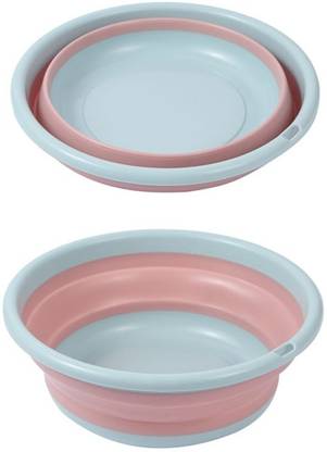 YANCI Collapsible Foldable Multi-Use Tub Portable Washing Basin, Space Saving Washtub 7 L Silicone Bucket