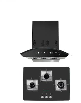FABER Combo(Orient Express 3D, Hob GB 723) Auto Clean Wall Mounted Black 1225 CMH Chimney