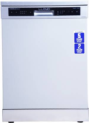 Lloyd LDWF13PSE1DD Free Standing 13 Place Settings Intensive Kadhai Cleaning| No Pre-rinse Required Dishwasher