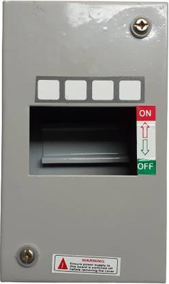 SHREE 4 WAY ( SINGLE PHASE ) SINGLE DOOR MEATL MCB BOX -DB Distribution Board