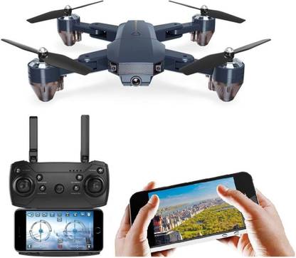 SIDOE 4K Foldable Drone with Dual Camera HD 1080p Wide Angle Lens Optical Flow Positioning with 1800Mah Battery Wi-Fi FPV 4-Axis Aerial Drone with Flash Lights Remote Control Drone Drone