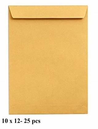 True-Ally Laminated Yellow Paper A4 Size Envelope, Poly Laminated inside,10 x 12 inch (25 pcs) Envelopes