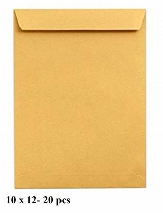 True-Ally Laminated Yellow Paper Large Size Envelope Ideal For Home Office Secure Mailing | Poly Laminated inside | 12 x16 inch (Pack of 20) Envelopes