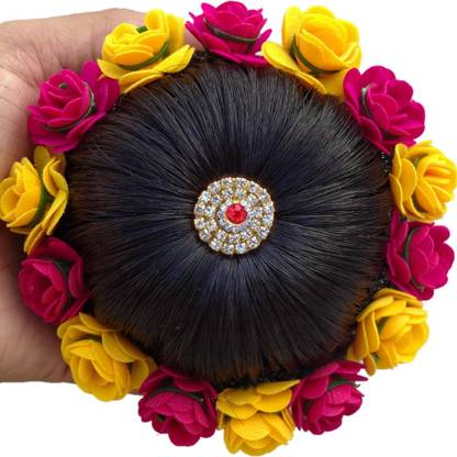 MX WOMEN HAIR STYLE Beautiful Hair Bun and Hair Extension for Weddings Bun