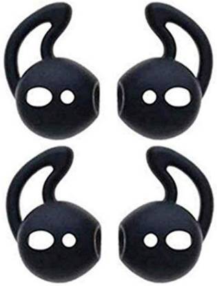 Crysendo Soft Silicone Rubber Replacement Earbuds for Apple EarPods Black Pack of 4 Pcs In The Ear Headphone Cushion