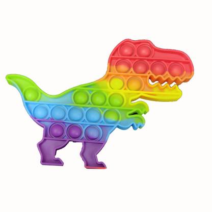 Shoppernation Fancy T-rex Design Kids Pop It Bubble Popper Toy Push Pop Toy